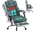 Massage Office Chair With Foot Rest 6 Points Vibration And Heat Home Office Desk