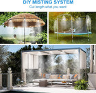 98 Ft Outdoor Patio Water Mister 30 Nozzle Misting Cooling System Fan Cooler
