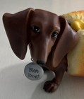 Westland Hot Diggity Hot Dog Dachshund Resin Figurine Doxie Mustard 2005 Vtg 7   
