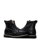 Thorogood Boots 814-6206 6  Midnight Black Biker Wedge Moc Toe - Made In Usa Vtg