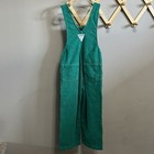 Vintage Oshkosh B  Gosh Overalls 5 Green Corduroy Vestbak Made In Usa 1980s