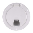 Recpro Rv White Power Cord Hatch Cover   Uv-stabilized Plastic   Snap 
