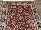 Pomegranate Red Indo Per sian Rug 6x9  Allover Pattern  Finely Hand Knotted