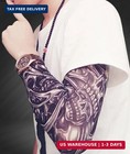 Fake Temporary Tattoo Sleeves Slip On Arm Sunscreen Body Art Arm Stockings