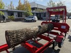 32  Portable Sawmill 15hp 420cc Gas Engine Max Log 32  19 7ft Rail Trailer tires