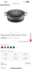 Le Creuset Signature Enameled Cast Iron Oval 5qt-flint Oyster Rare Color- New