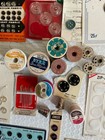 Sewing Notion Lot Needles Bobbins Thread Snaps Zip A Grip Thimbles Point Turner
