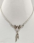 Lovely Vtg Native American Navajo Southwestern Mop 925 Sterling Silver Necklace 