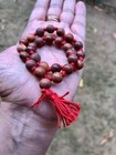 27 1 Bead Prayer Beads Indian Red Sandalwood Lal Chandan Mala Rosary Bracelet