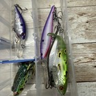 Fishing Tackle Lot Lures Stick Baits Clear Tackle Box Mixed Assortment Gear