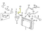 93-02 Camaro Firebird Coolant Overflow Tank Battery Tray Hose Grommet Ht10188032