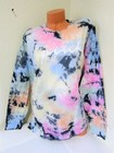 Lot Victoria Secret Pink Tie Dye Ombre Rainbow Tee Shirt Boyfriend Pant L Xl Set