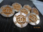 Chanel 7 Gold Tone   Cc Logo  Mustard    20mm  3 4   Button This Is For 7