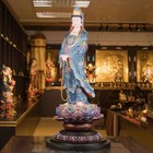 100cm China Bronze Painted 24k Gold Kwan-yin Guanyin Bodhisattva Buddha Statue