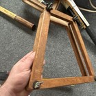 Wooden Weaving Warping Aid Tool Spring Clamp Frame With Wing Nut  10 In