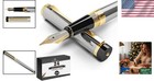Versatile Fountain Pen In Metallic Silver - Refillable  With 24 Cartridges