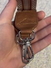 Brown   White Geometric Replacement Bag Strap handle W  Silver Clip Hardware
