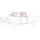 1964-66 Chevy  Gmc Pickup Truck  Weatherstrip Set Without Trim Groove Without