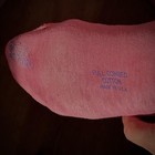 1930s Antique Hand Dyed Pink Combed Cotton Socks