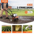 Vevor Tiller Cultivator Gas Powered 43cc 2-stroke Garden Cultivator Lawn Garden