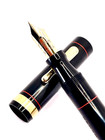 Conklin Toledo Senior Endura Fountain Pen - Black With Red