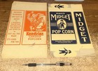 2 Vintage Popcorn Boxes Hales Midget Burch   s Best Kandyjax Unused Pop Corn
