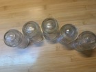 Set Of 5 - Hemingray No  9 Clear Glass Electrical Insulators - Made In Usa