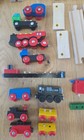 Brio Train Lot 85  Pieces Wooden Railway Tunnel Trees Signs Animals Crane