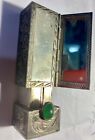 Antique Vintage Sterling Silver Ornate Lipstick Case Holder With Mirrored Lid