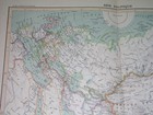 1907 Original Map Asia Korea China India Malaysia Thailand Arabia Vietnam Persia