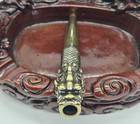Vintage Brass Chinese Dragon Cigarette Holder Pipe 4a