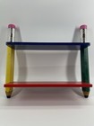 Vintage 1980 s Pierre Sala Big Pencils Wall Shelf Primary Colors  80   s Retro