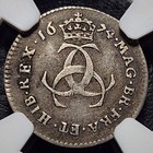 Silver 1674 England Great Britain Maundy 3 Pence Charles Ii   Ngc Xf40