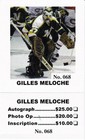 Gilles Meloche Autographed California Golden Seals  Puck