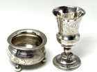 Antique Tsarist Imperial Russian Moscow 84 Silver Ornate Shot Cup   Salt Celler