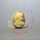 Lady Silicone Mold Cameo Resin Polymer Clay Sugarcraft Mold