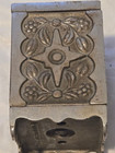 Vintage J   E Stevens Co  Metal Security Safe Bank  Embossed Design Door Works