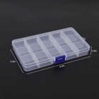 6 Pack Clear Jewelry Box Plastic Bead Storage Craft Container Earrings Organizer
