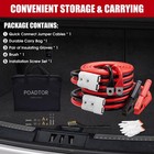 1 Gauge 30 Ft Heavy Duty Jumper Cables For Car Battery  900amp Quick Connect