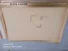 Original Pencil Or Charcoal Sketches Vintage Art   24 X 17
