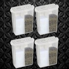 New Like Tupperware Mini Salt And Pepper Spice  Shakers Clear Camping Set Of 4