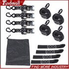 Findmall 4 Pack 1 6  X 8  Ratchet Tie Down Straps 5208lbs Break Strength Black
