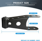 2-3  Suspension Rear Drop Lowering Shackles For Chevy Silverado