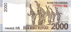 Indonesia 2000 Rupiah 2012 Unc Pick 148d