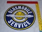 Vintage  oldsmobile Service  11 1 4  Porcelain Metal Car Truck Gasoline Oil Sign