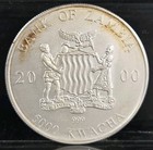 2000 Zambia 5000 Kwacha Elephant  1oz Asw