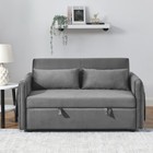Velvet Convertible Pull Out Sleeper Sofa Bed Folding Loveseat Couch With Pillows