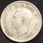 1942 Canada 25 Cents Silver Coin - F  fine  Condition