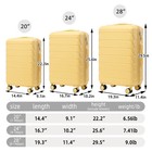 Luggage Sets 3-piece Luggage Set 20 24 28 Expandable Abs Spinner Wheels Tsa Lock