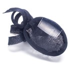 Navy Blue Womens Sinamay Fascinator Wedding Occasion Derby Hat Headpiece T435